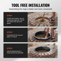 Fire Pit Ring 35in Outer 31in Inner Carbon Steel Campfire Bonfire