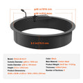 Fire Pit Ring, Fire Pit Insert with Barbecue Fire Ring, 40-In Outer/36-In Inner Diameter, 8.5in Height, Carbon Steel Liner DIY Campfire Ring above/In-Ground, for Outdoor Camping, Bonfires