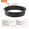 Fire Pit Ring 40in Outer 36in Inner Carbon Steel DIY Campfire