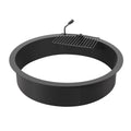 Fire Pit Ring 40in Outer 36in Inner Carbon Steel DIY Campfire