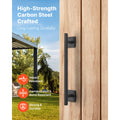 Barn Door Handle, 320 mm Rustic Fence Gate Handle, Rust-Resistant Coating, Heavy Duty Carbon Steel Outdoor Gate Handles, Easy to Install, Metal Sliding Door Pulls for Garage Shed Closet Pantry