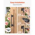 Barn Door Handle, 320 mm Rustic Fence Gate Handle, Rust-Resistant Coating, Heavy Duty Carbon Steel Outdoor Gate Handles, Easy to Install, Metal Sliding Door Pulls for Garage Shed Closet Pantry