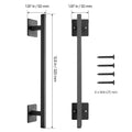 Barn Door Handle, 320 mm Rustic Fence Gate Handle, Rust-Resistant Coating, Heavy Duty Carbon Steel Outdoor Gate Handles, Easy to Install, Metal Sliding Door Pulls for Garage Shed Closet Pantry