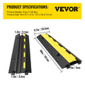 Cable Protector Ramp 5 Pack 2 Channel Rubber Speed Bump 11000 LBS