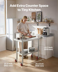 Stainless Steel Table 60x90cm Food Prep Worktable Wheels