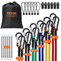 30pc 8mm Heavy Duty Bungee Cords Set Steel Carabiners