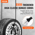 12pc Bungee Cords 32in Hooks Heavy Duty 8mm Black Straps