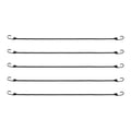 12pc Bungee Cords 32in Hooks Heavy Duty 8mm Black Straps
