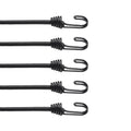 12pc Bungee Cords 32in Hooks Heavy Duty 8mm Black Straps