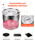 Moonshine Still 13 Gal Stainless Steel Water Alcohol Distiller Kit