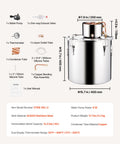 Moonshine Still 13 Gal Stainless Steel Water Alcohol Distiller Kit
