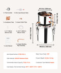 Moonshine Still 3 Gal Stainless Steel Alcohol Distiller Kit