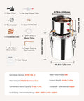 Moonshine Still 3 Gallon Water Alcohol Distiller Brewing Kit Steel