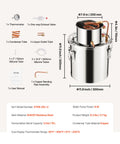 Moonshine Still 5 Gal Stainless Steel Alcohol Distiller Kit