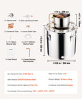 Moonshine Still 8 Gallon Stainless Steel Alcohol Distiller Kit