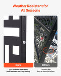 Metal Privacy Screen 3-Panel 120x193cm Black Outdoor Divider