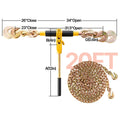 Ratchet Chain Binder 2PCS, 0.9-1.2 cm Heavy Duty Load Binders, with G80 Chains 5443 kg Secure Load Limit, Labor-saving Anti-skid Handle, Tie Down Hauling Chain Binders for Flatbed Truck Trailer