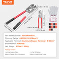 Battery Cable Lug Crimper 10-1/0AWG 95pc Copper Terminals Heat Shrink