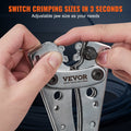 Battery Lug Crimper Tool 10-1/0 AWG 60PCS Aluminum Ring Connectors