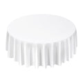 White Round Tablecloths 2 Pack 120in Diameter Polyester Stain Resistant