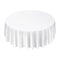 White Round Tablecloths 2 Pack 120in Diameter Polyester Stain Resistant