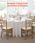 White Round Tablecloths 2 Pack 120in Diameter Polyester Stain Resistant