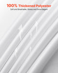 White Round Tablecloths 2 Pack 120in Diameter Polyester Stain Resistant