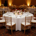 White Round Tablecloths 2 Pack 120in Diameter Polyester Stain Resistant