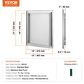 BBQ Access Door 457x533mm Stainless Steel Recessed Handle