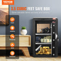 3.5cu.ft Safe Box Single Door Key Lock Password LED Light 2 Shelves
