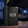 3.5cu.ft Safe Box Single Door Key Lock Password LED Light 2 Shelves