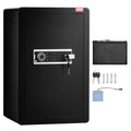 3.5cu.ft Safe Box Single Door Key Lock Password LED Light 2 Shelves