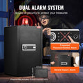 Safe Box 4.0 cu.ft Single Door Fireproof Key Lock Password Black