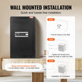 Safe Box 4.0 cu.ft Single Door Fireproof Key Lock Password Black