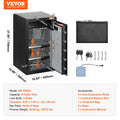 Safe Box 4.0 cu.ft Single Door Fireproof Key Lock Password Black