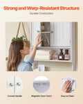 Bathroom Wall Cabinet 2 Door White Medicine Storage Over Toilet