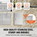 BBQ Access Door 432x610mm Stainless Steel Flush Mount Single