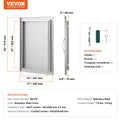 BBQ Access Door 432x610mm Stainless Steel Flush Mount Single