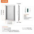 BBQ Access Door 457x610mm Stainless Steel Flush Mount Handle