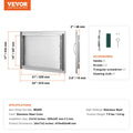BBQ Access Door 610x432mm Stainless Steel Flush Mount Handle