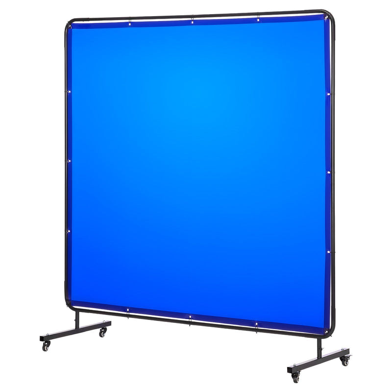 Welding Screen 1.74x1.74m Frame Flame-Resistant Blue UV Protection