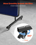 Welding Screen 1.74x1.74m Frame Flame-Resistant Blue UV Protection
