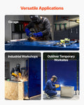 Welding Screen 1.74x1.74m Frame Flame-Resistant Blue UV Protection