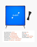 Welding Screen 1.74x1.74m Frame Flame-Resistant Blue UV Protection