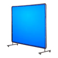 Welding Screen Frame 1.74x2.34m Blue Flame-Resistant UV Protection