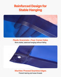 Welding Screen Frame 1.74x2.34m Blue Flame-Resistant UV Protection
