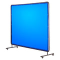 Welding Screen Frame 1.74x2.34m Blue Flame-Resistant UV Protection