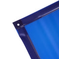 Welding Screen with Frame, 1.74 x 2.34m Welding Curtain Screen, Flame-Resistant Vinyl Protection Screens with Lockable Swivel Wheels & 6-Level UV Protection for Workshop/Industrial Use, Blue
