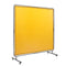 Welding Screen 6x6ft Flame-Resistant Vinyl 4 Swivel Wheels Yellow