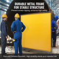 Welding Screen 6x6ft Flame-Resistant Vinyl 4 Swivel Wheels Yellow